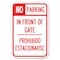 Signmission No Parking Sign No Parking in Front of G Heavy-Gauge Aluminum Sign, 12" x 18", A-1218-23665 A-1218-23665 - alternate 1